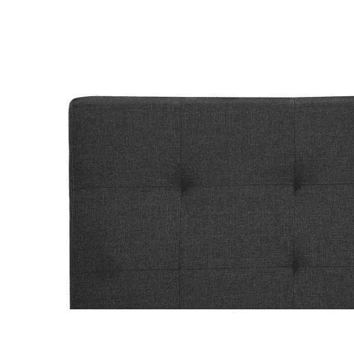 Cama com gavetas de arrumação Tecido LA ROCHELLE 140 x 200 cm Cinzento escuro
