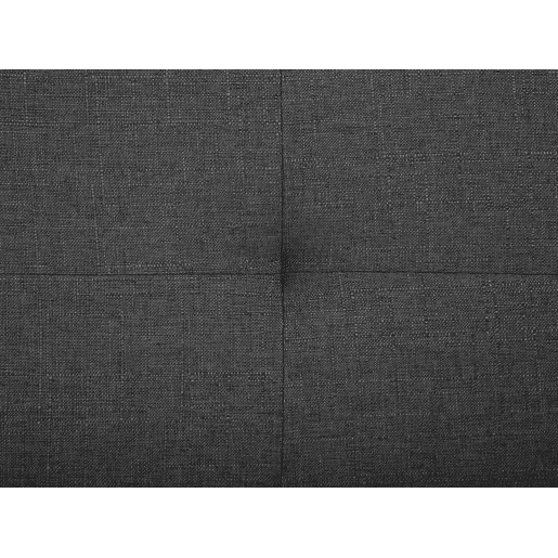 Cama com gavetas de arrumação Tecido LA ROCHELLE 140 x 200 cm Cinzento escuro