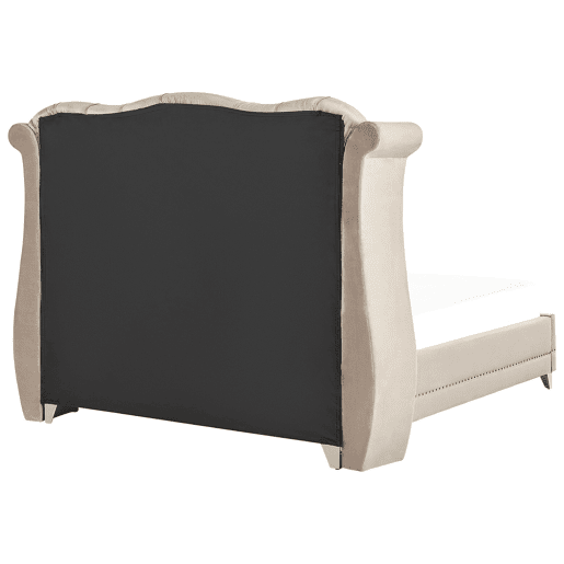 Cama Veludo AYETTE 140 x 200 cm Creme