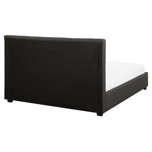 Cama com gavetas de arrumação Tecido LA ROCHELLE 160 x 200 cm Cinzento escuro