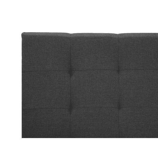 Cama com gavetas de arrumação Tecido LA ROCHELLE 160 x 200 cm Cinzento escuro