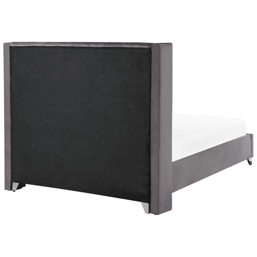 Cama Veludo LUBBON 180 x 200 cm Cinzento