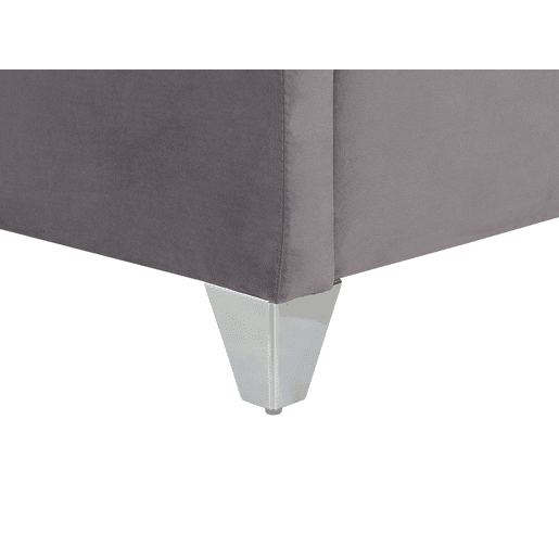 Cama Veludo LUBBON 180 x 200 cm Cinzento