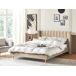 Beliani Cama Terciopelo VILLETTE 205x222 Beliani Cama Terciopelo VILLETTE 205x222 Beige