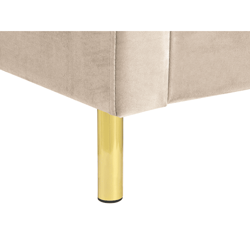 Cama Veludo VILLETTE 180 x 200 cm Creme