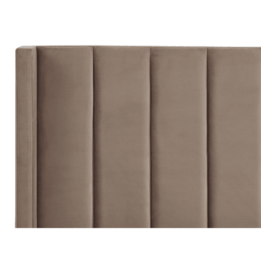 Cama Veludo VILLETTE 160 x 200 cm Taupe