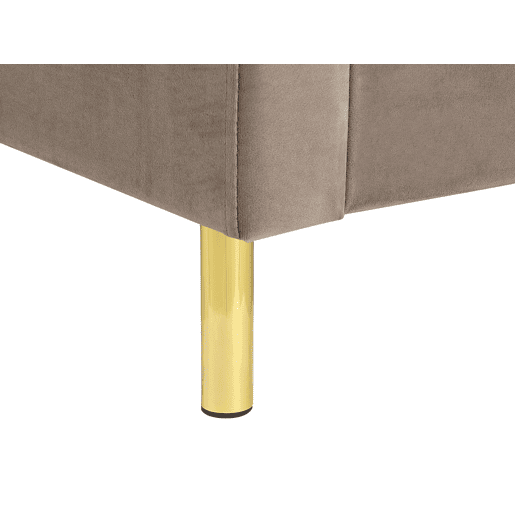 Cama Veludo VILLETTE 160 x 200 cm Taupe
