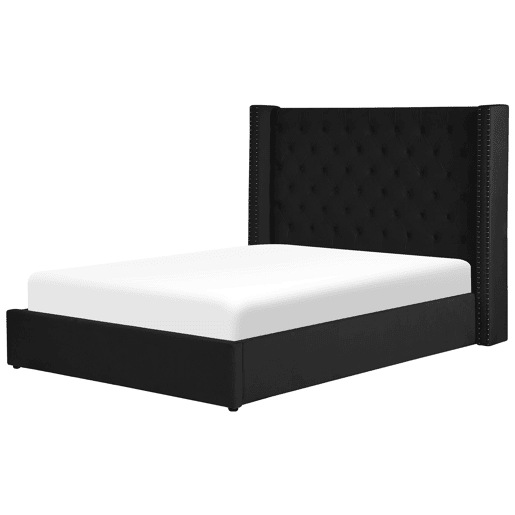 Beliani Cama baú Veludo LUBBON Beliani Cama baú Veludo LUBBON