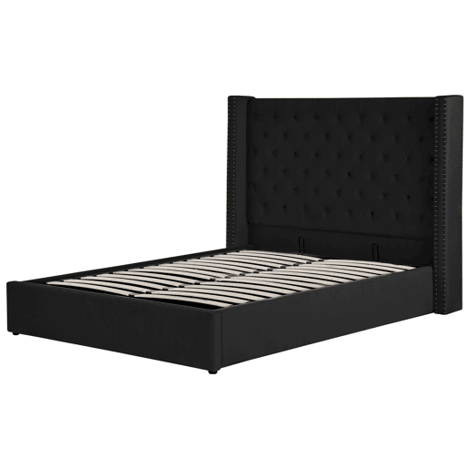 Beliani Cama baú Veludo LUBBON Beliani Cama baú Veludo LUBBON