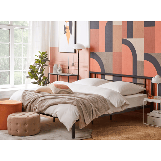 Cama Metal CUSSET 180 x 200 cm Preto