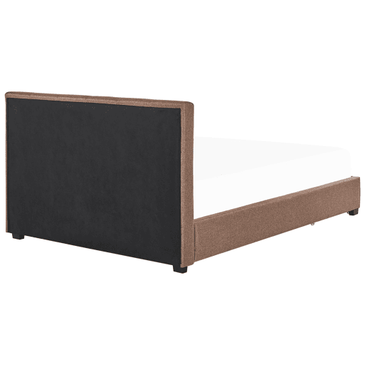 Cama com gavetas de arrumação Tecido LA ROCHELLE 180 x 200 cm Castanho