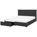 Beliani Cama con cajones Poliéster LA ROCHELLE 193x213 Beliani Cama con cajones Poliéster LA ROCHELLE 193x213 Gris Claro