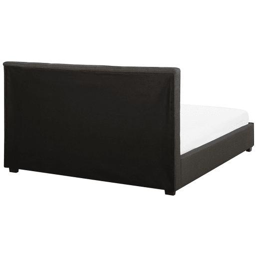 Cama com gavetas de arrumação Tecido LA ROCHELLE 180 x 200 cm Cinzento escuro