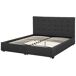 Beliani Cama con cajones Poliéster LA ROCHELLE 193x213 Beliani Cama con cajones Poliéster LA ROCHELLE 193x213 Gris Claro