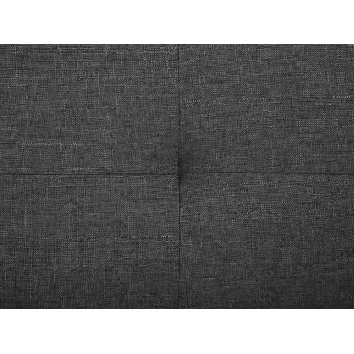 Cama com gavetas de arrumação Tecido LA ROCHELLE 180 x 200 cm Cinzento escuro