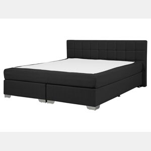 Cama continental Tecido ADMIRAL 160 x 200 cm Preto