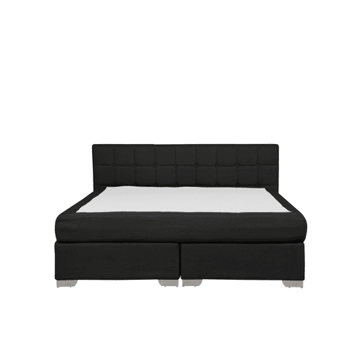 Cama continental Tecido ADMIRAL 160 x 200 cm Preto