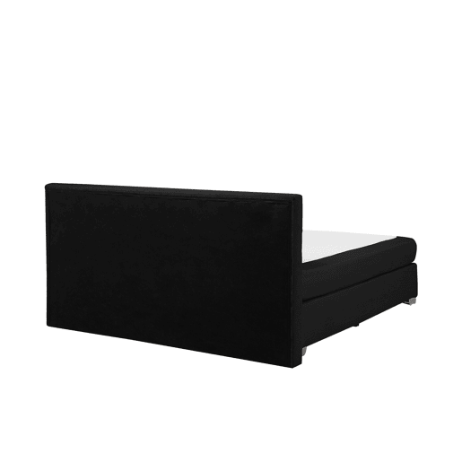 Cama continental Tecido ADMIRAL 160 x 200 cm Preto
