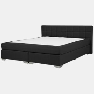 Cama continental Tecido ADMIRAL 180 x 200 cm Preto