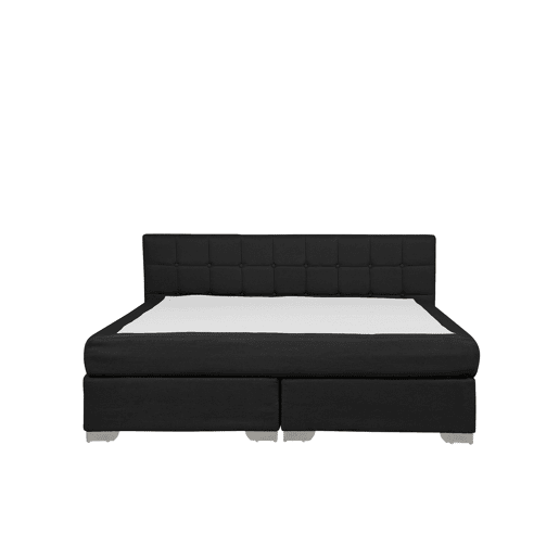 Cama continental Tecido ADMIRAL 180 x 200 cm Preto