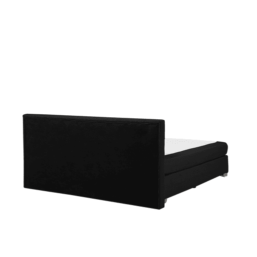 Cama continental Tecido ADMIRAL 180 x 200 cm Preto