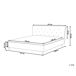 Beliani Cama Poliéster SAVERNE 157x228 Beliani Cama Poliéster SAVERNE 157x228 Gris Claro