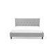 Beliani Cama Poliéster SAVERNE 157x228 Beliani Cama Poliéster SAVERNE 157x228 Gris Claro