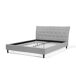 Beliani Cama Poliéster SAVERNE 157x228 Beliani Cama Poliéster SAVERNE 157x228 Gris Claro