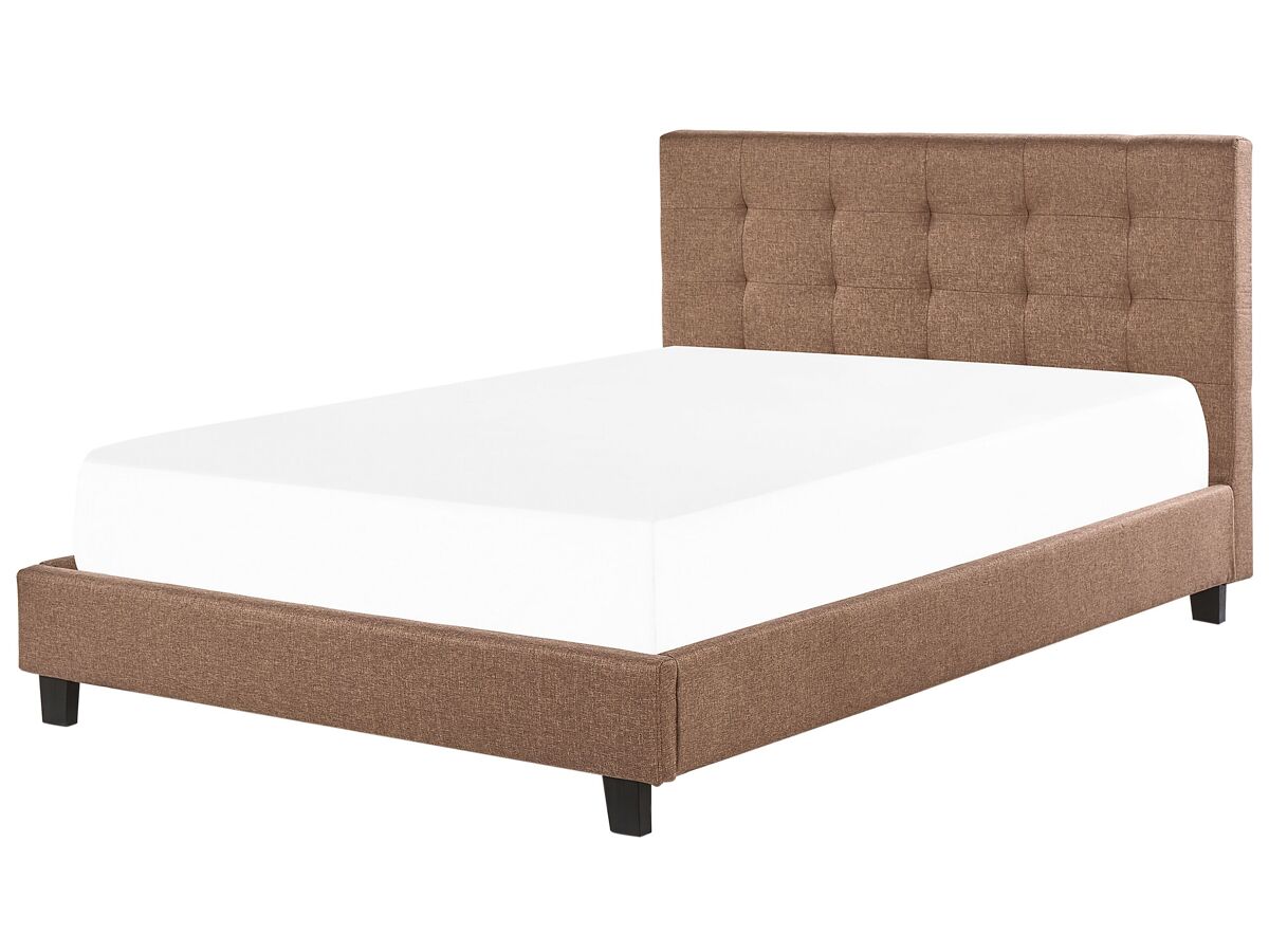 Beliani Cama Poliéster LA ROCHELLE 190x218 Beige