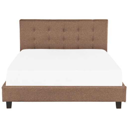 Cama Tecido LA ROCHELLE 180 x 200 cm Castanho