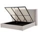 Beliani Cama con almacenaje Terciopelo LUBBON 210x217 Beliani Cama con almacenaje Terciopelo LUBBON 210x217 Gris Claro