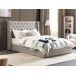 Beliani Cama con almacenaje Terciopelo LUBBON 210x217 Beliani Cama con almacenaje Terciopelo LUBBON 210x217 Gris Claro