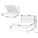 Beliani Cama con almacenaje Terciopelo LUBBON 210x217 Beliani Cama con almacenaje Terciopelo LUBBON 210x217 Gris Claro