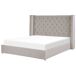 Beliani Cama con almacenaje Terciopelo LUBBON 210x217 Beliani Cama con almacenaje Terciopelo LUBBON 210x217 Gris Claro
