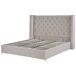 Beliani Cama con almacenaje Terciopelo LUBBON 210x217 Beliani Cama con almacenaje Terciopelo LUBBON 210x217 Gris Claro