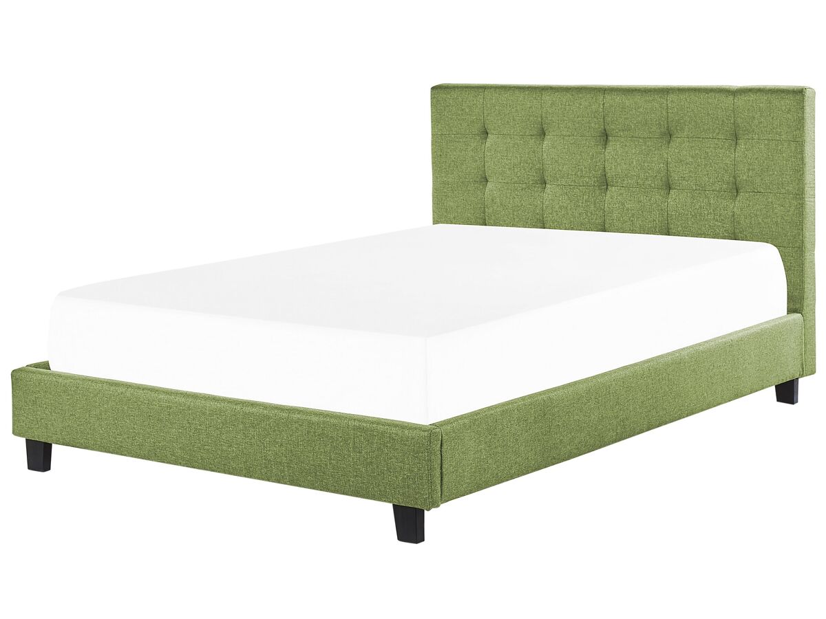 Beliani Cama Poliéster LA ROCHELLE 190x218 Verde
