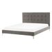 Beliani Cama Piel sintética AMBERT 148x212 Beliani Cama Piel sintética AMBERT 148x212 Gris
