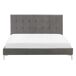 Beliani Cama Piel sintética AMBERT 148x212 Beliani Cama Piel sintética AMBERT 148x212 Gris