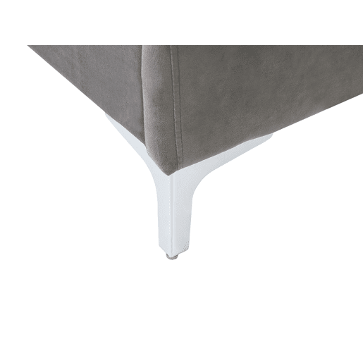 Cama Veludo AMBERT 140 x 200 cm Cinzento Cama Veludo AMBERT 140 x 200 cm Cinzento