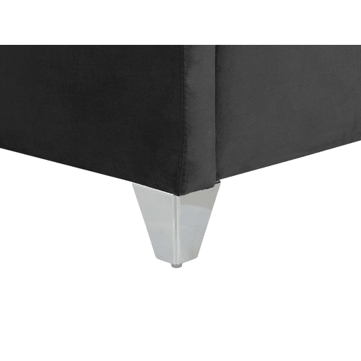 Cama Veludo LUBBON 160 x 200 cm Preto