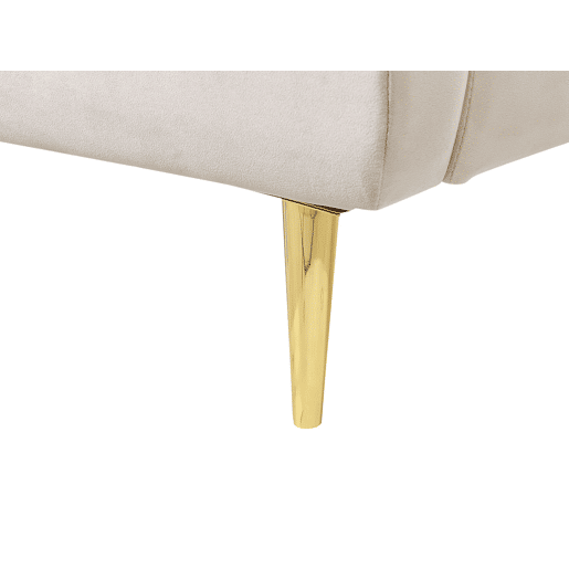 Cama Veludo FORBACH 180 x 200 cm Creme Cama Veludo FORBACH 180 x 200 cm Creme