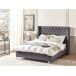 Beliani Cama Terciopelo LUBBON 189x215 Beliani Cama Terciopelo LUBBON 189x215 Gris