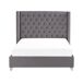 Beliani Cama Terciopelo LUBBON 189x215 Beliani Cama Terciopelo LUBBON 189x215 Gris
