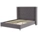 Beliani Cama Terciopelo LUBBON 189x215 Beliani Cama Terciopelo LUBBON 189x215 Gris