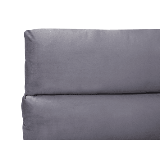 Cama baú Veludo BATILLY 160 x 200 cm Cinzento