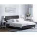 Beliani Cama Poliéster SAVERNE 197x228 Beliani Cama Poliéster SAVERNE 197x228 Gris Claro