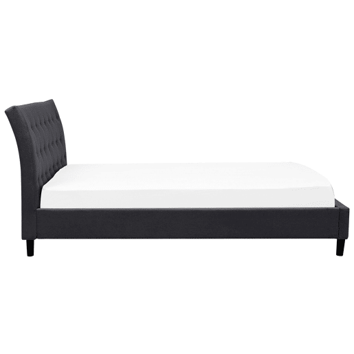 Cama Tecido SAVERNE 180 x 200 cm Cinzento escuro