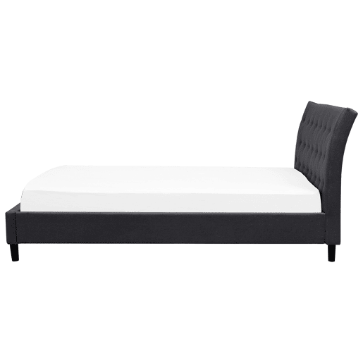 Cama Tecido SAVERNE 180 x 200 cm Cinzento escuro