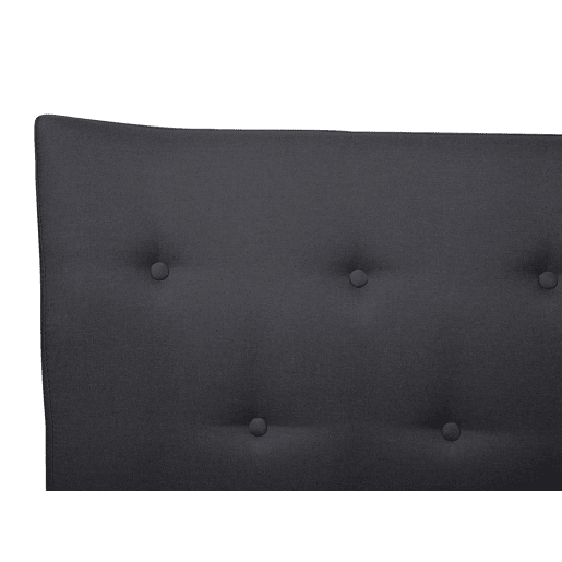 Cama Tecido SAVERNE 180 x 200 cm Cinzento escuro
