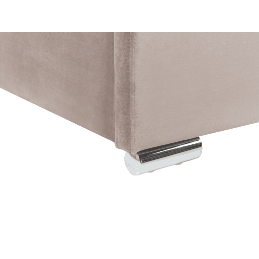Cama baú Veludo ROUEN 160 x 200 cm Taupe